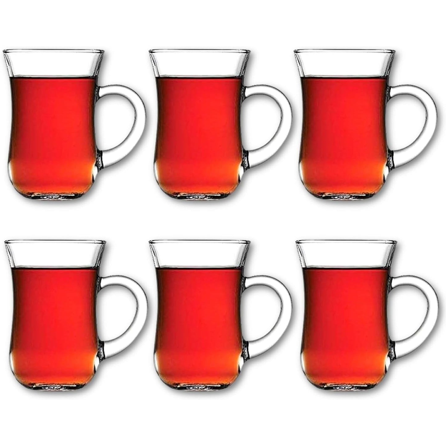 Turkish Tea Glass Set 6 Piece — Pasabahce Keyif, 4.7 Oz