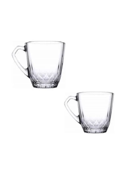 Tea Mug with Handle 2 Piece — Pasabahce Mercan, 5.5 Oz