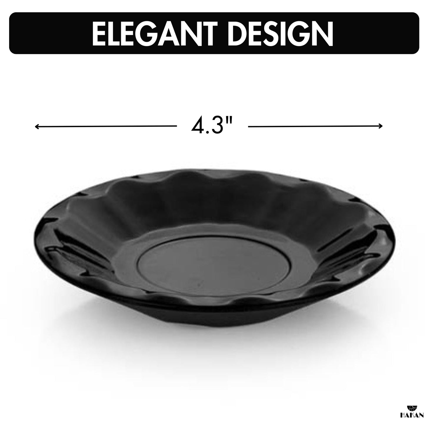 Melamine Tea Saucers Unbreakable 6 Piece — , 4.3 Inch