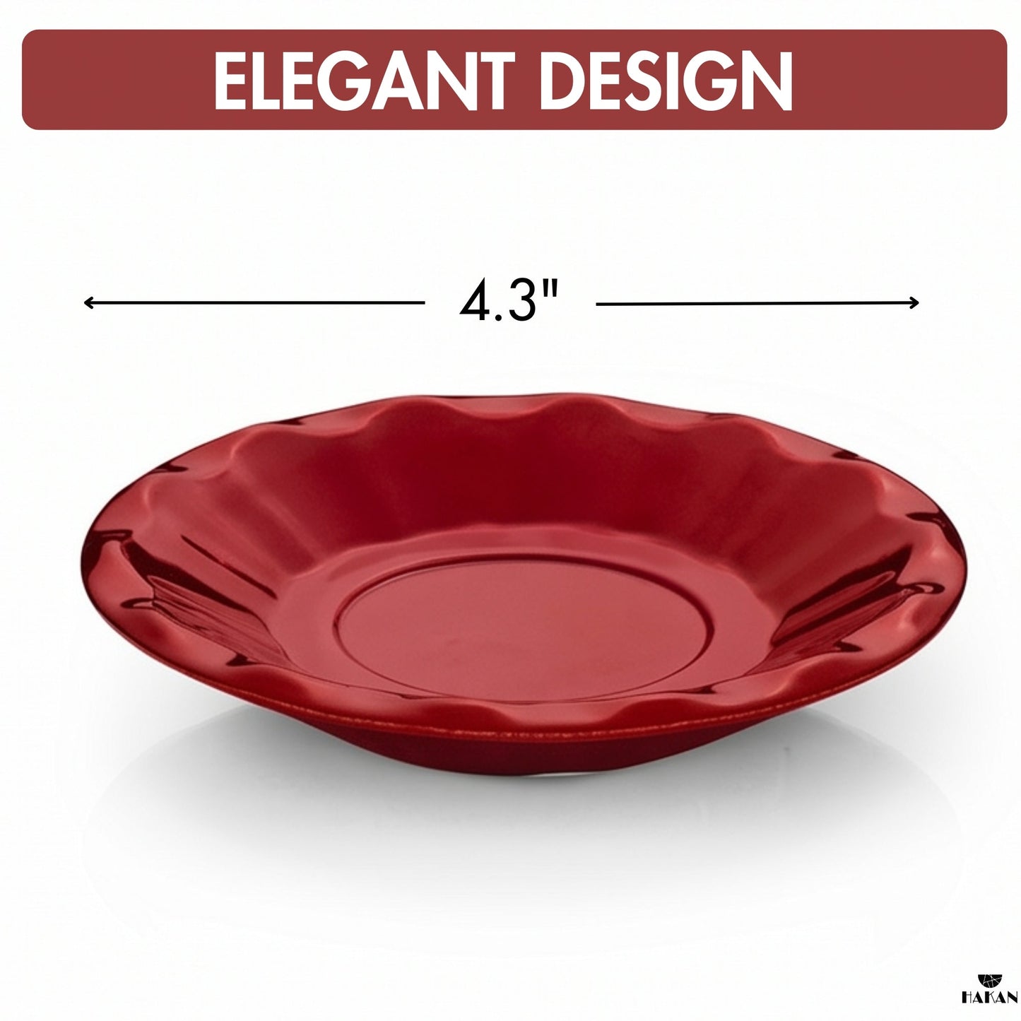 Melamine Tea Saucers Unbreakable 6 Piece — , 4.3 Inch