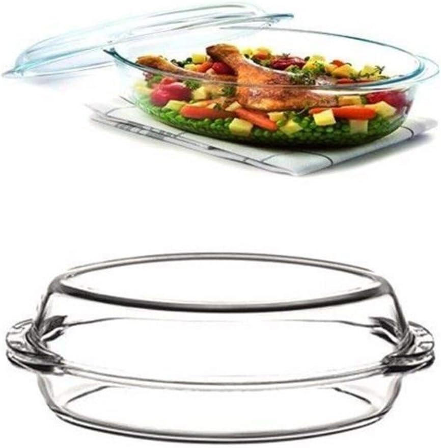 Pasabahce Glass Casserole with Lid — 76 Oz