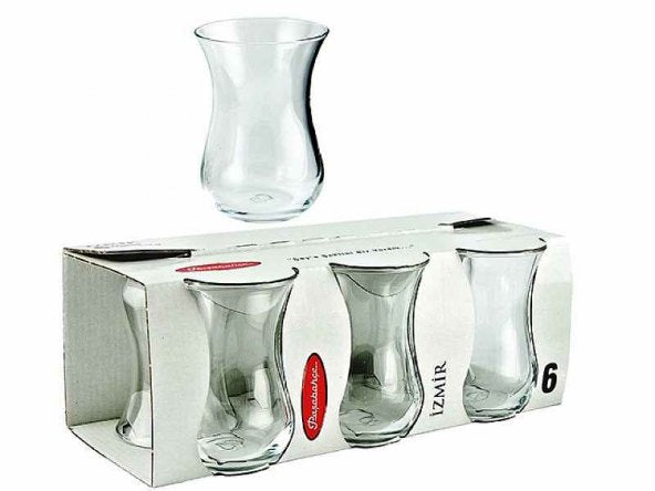 Turkish Tea Cup Set 6 Piece — Pasabahce Izmir, 5.5 Oz