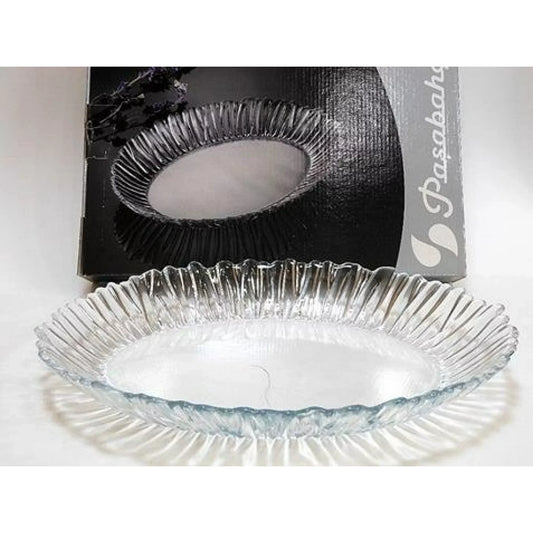 Pasabahce Glass Oval Serving Plate — 13 Inch Salad Dish