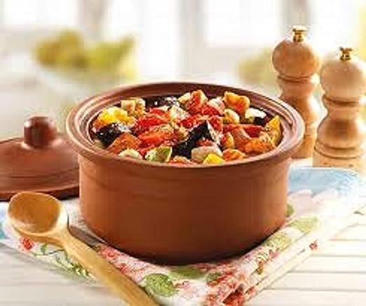 Terracotta Casserole Bowl for Oven — 1.1 Qt Earthenware