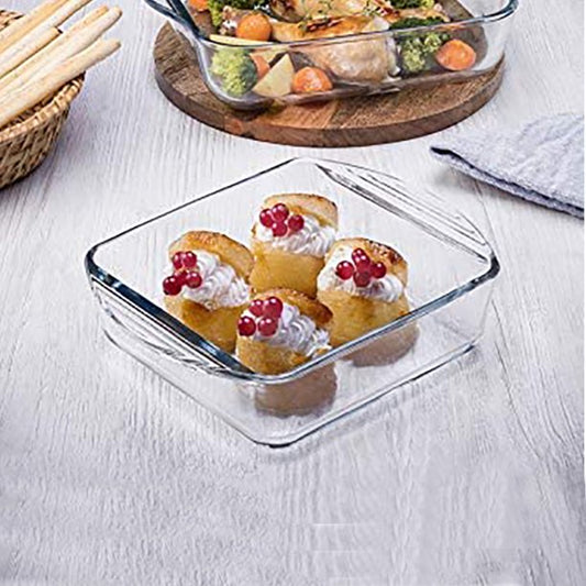 Pasabahce Glass Baking Tray Square Casserole — 36.5 Oz