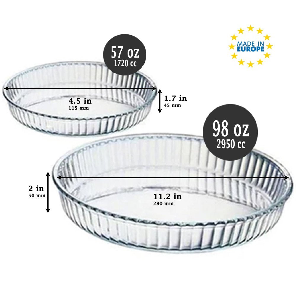 Pasabahce Clear Glass Baking Dish Set Oven-Safe — Set of 2
