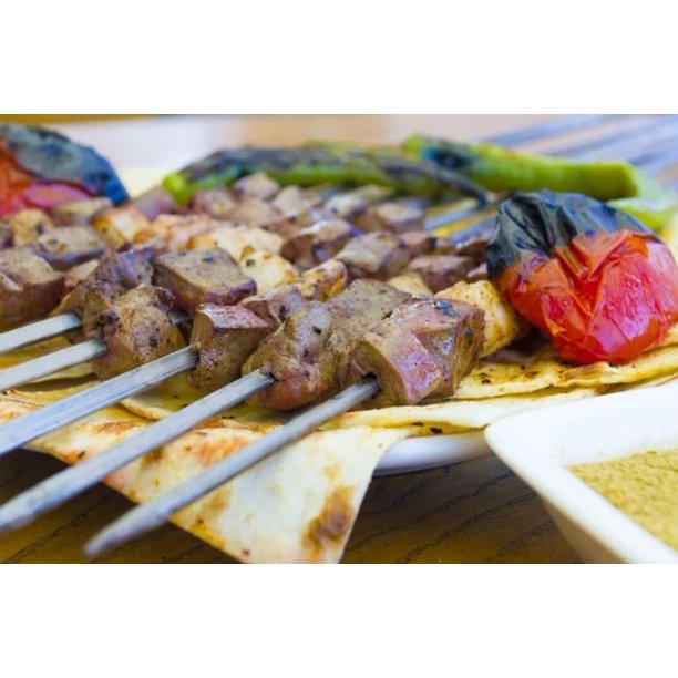 Metal Kabob Skewers for BBQ Grilling — 6 Piece Set