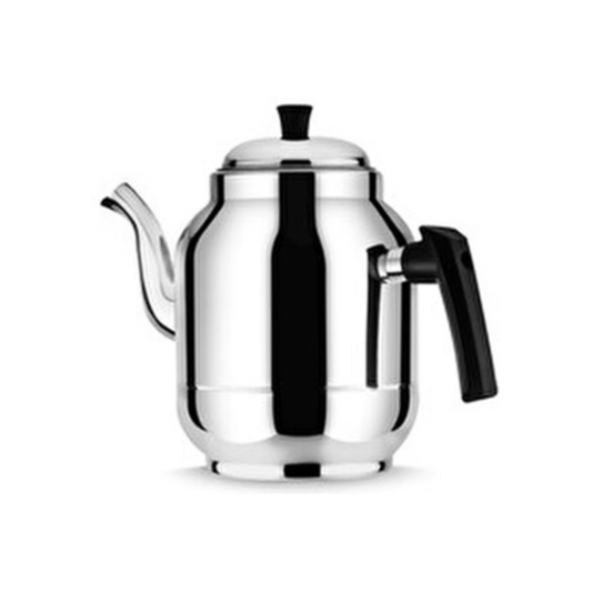 Single Turkish Teapot Stainless Steel — Kahveci, 1.5L to 2.5L