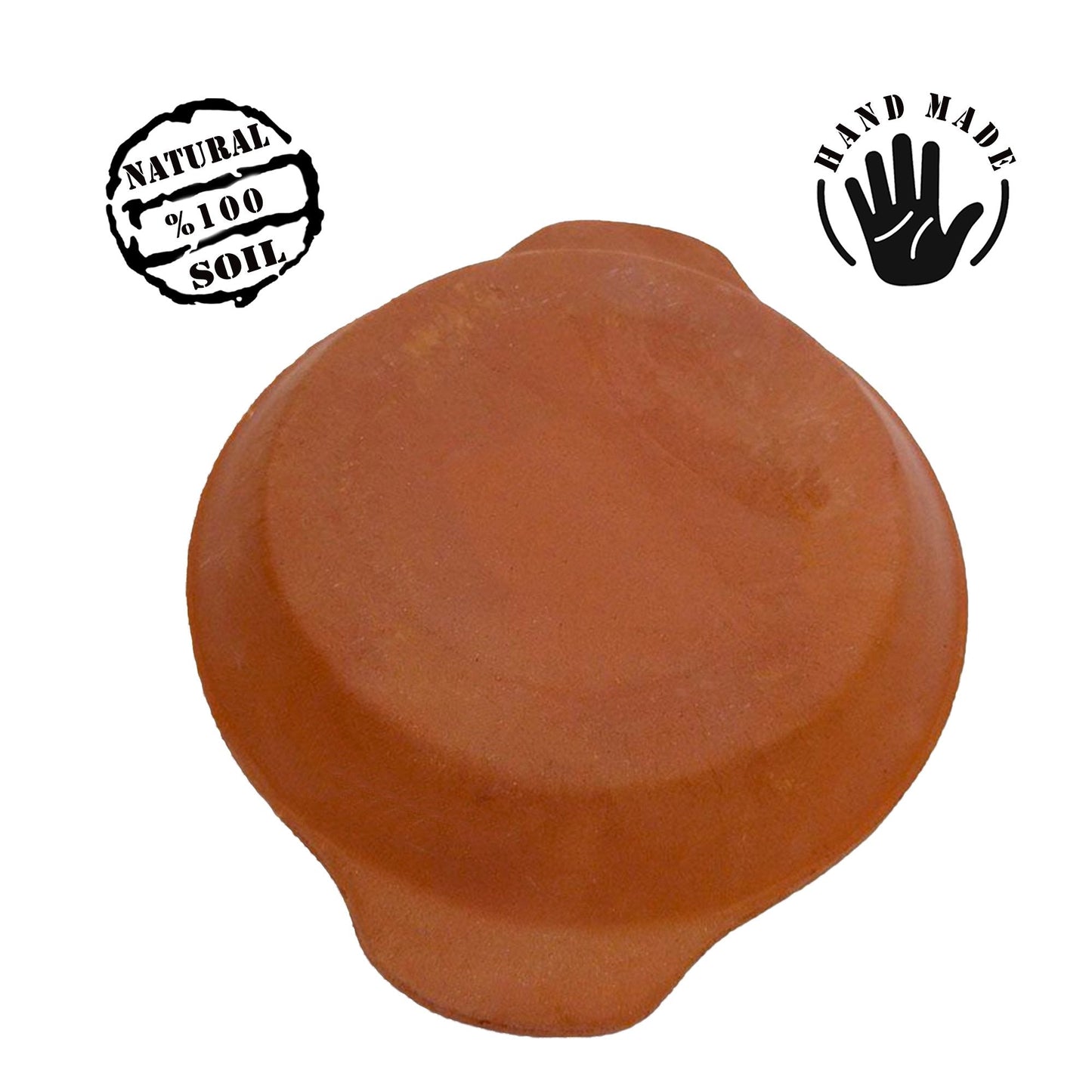 Terracotta Egg Pan Sahan — 10 Inch Earthenware Omelet Pan