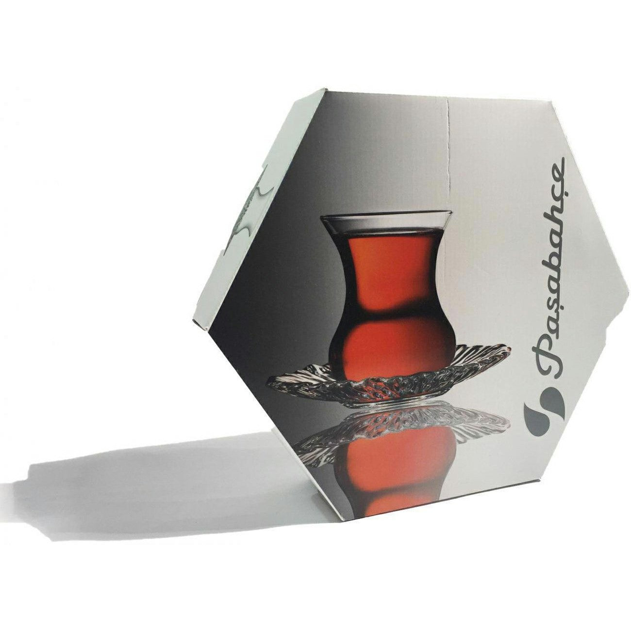 Turkish Tea Cups and Saucers 12 Piece — Pasabahce Aurora, 5.25 Oz