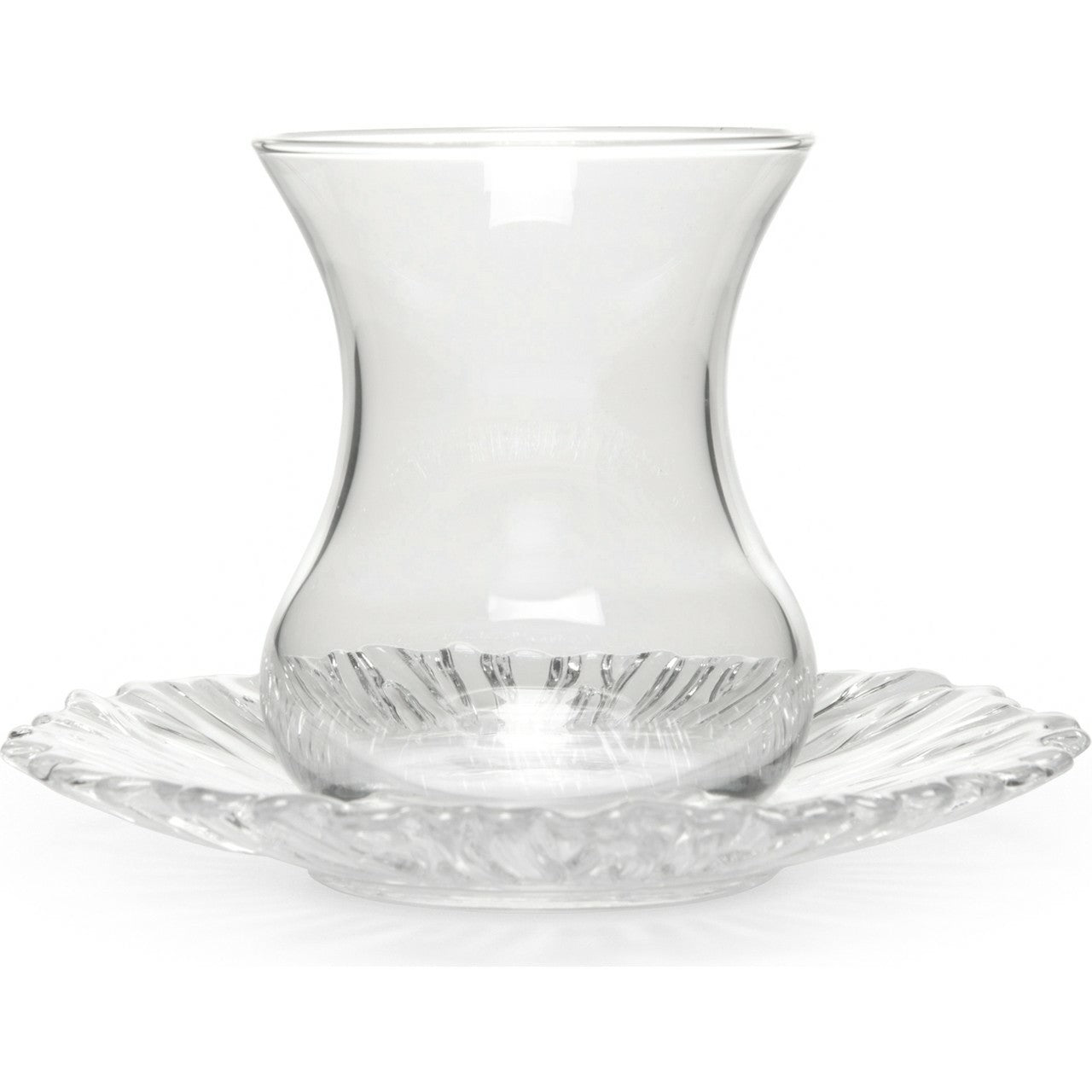 Turkish Tea Cups and Saucers 12 Piece — Pasabahce Aurora, 5.25 Oz