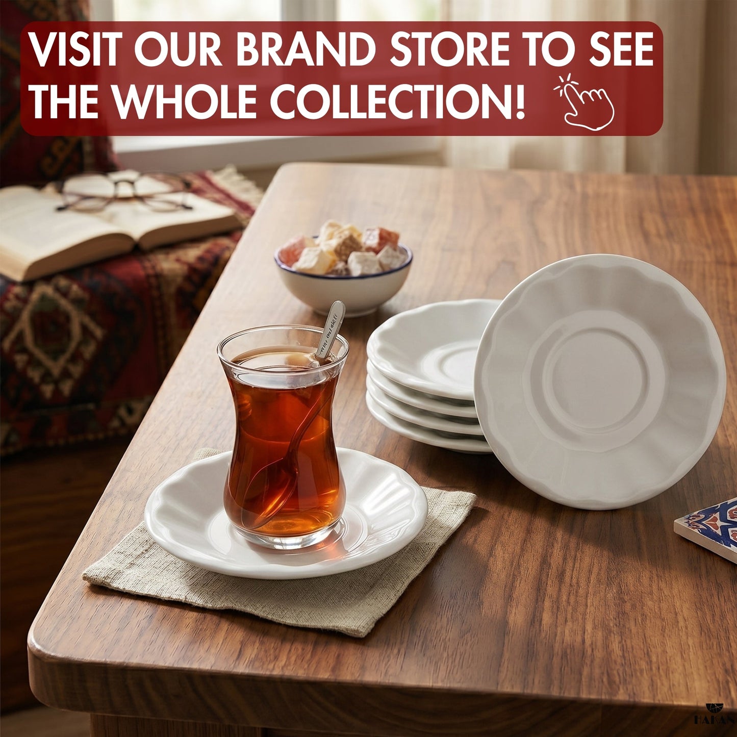 Melamine Tea Saucers Unbreakable 6 Piece — , 4.3 Inch