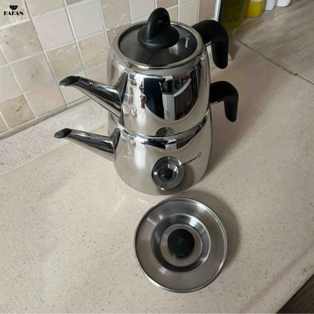 Turkish Teapot Set Bakelite Handle 3 L — Korkmaz, 4 Colors