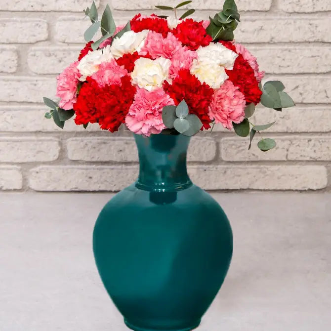Glazed Terracotta Pitcher and Vase — 76 Oz Dual Use