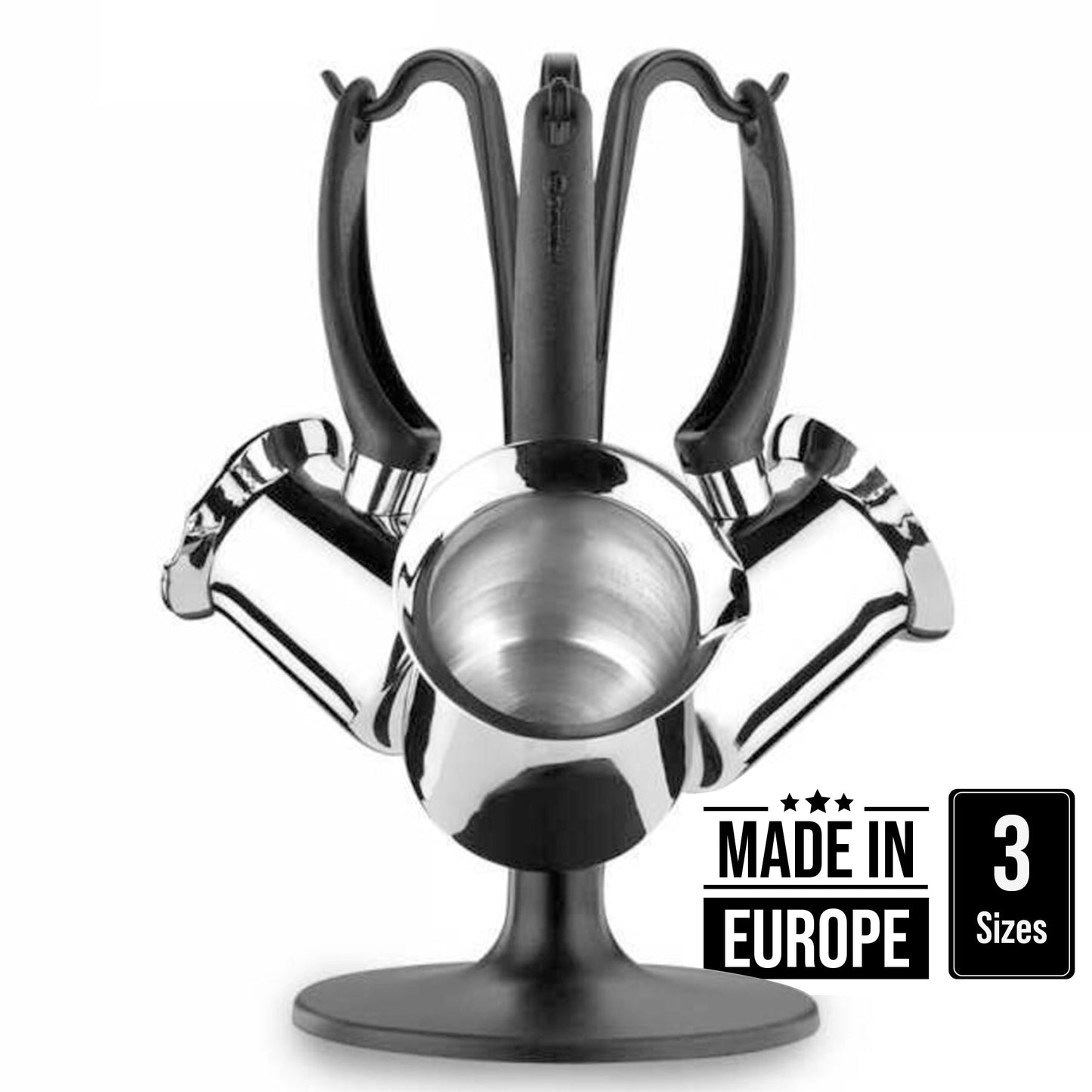 Turkish Coffee Pot Set 4 Piece — Korkmaz Orbit Stainless Steel