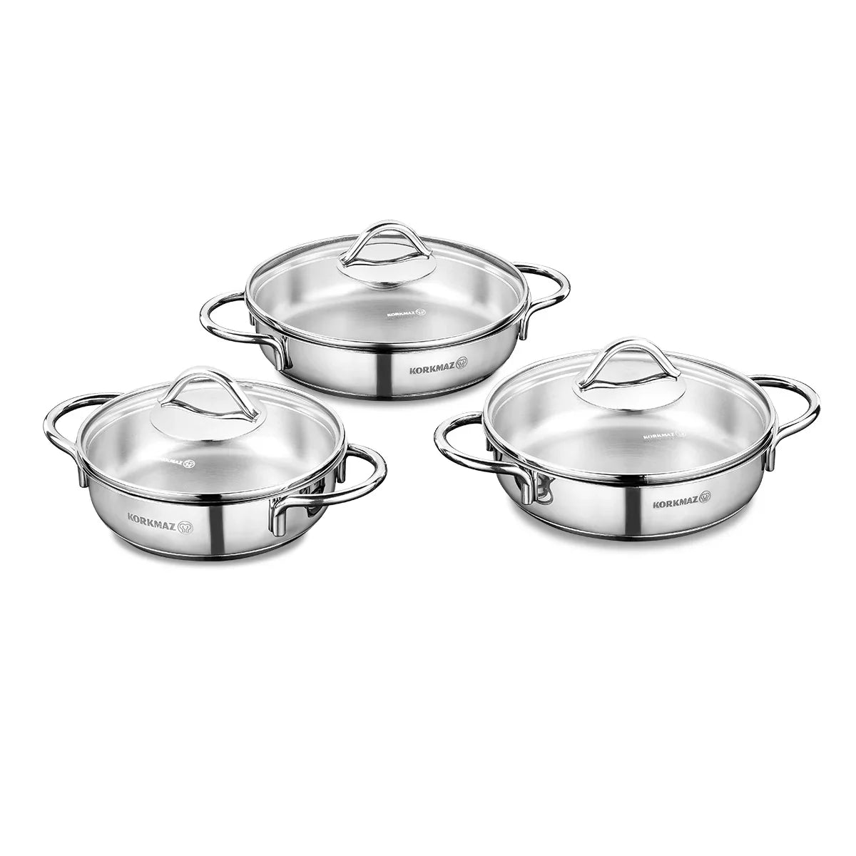Korkmaz Tombik Stainless Steel Omelet Set — 6 Piece