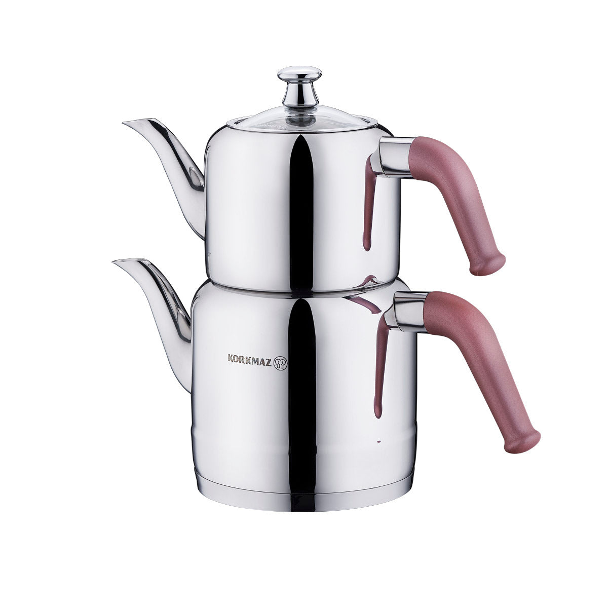 Double Turkish Teapot Set — Korkmaz Riva, 4 Color Options