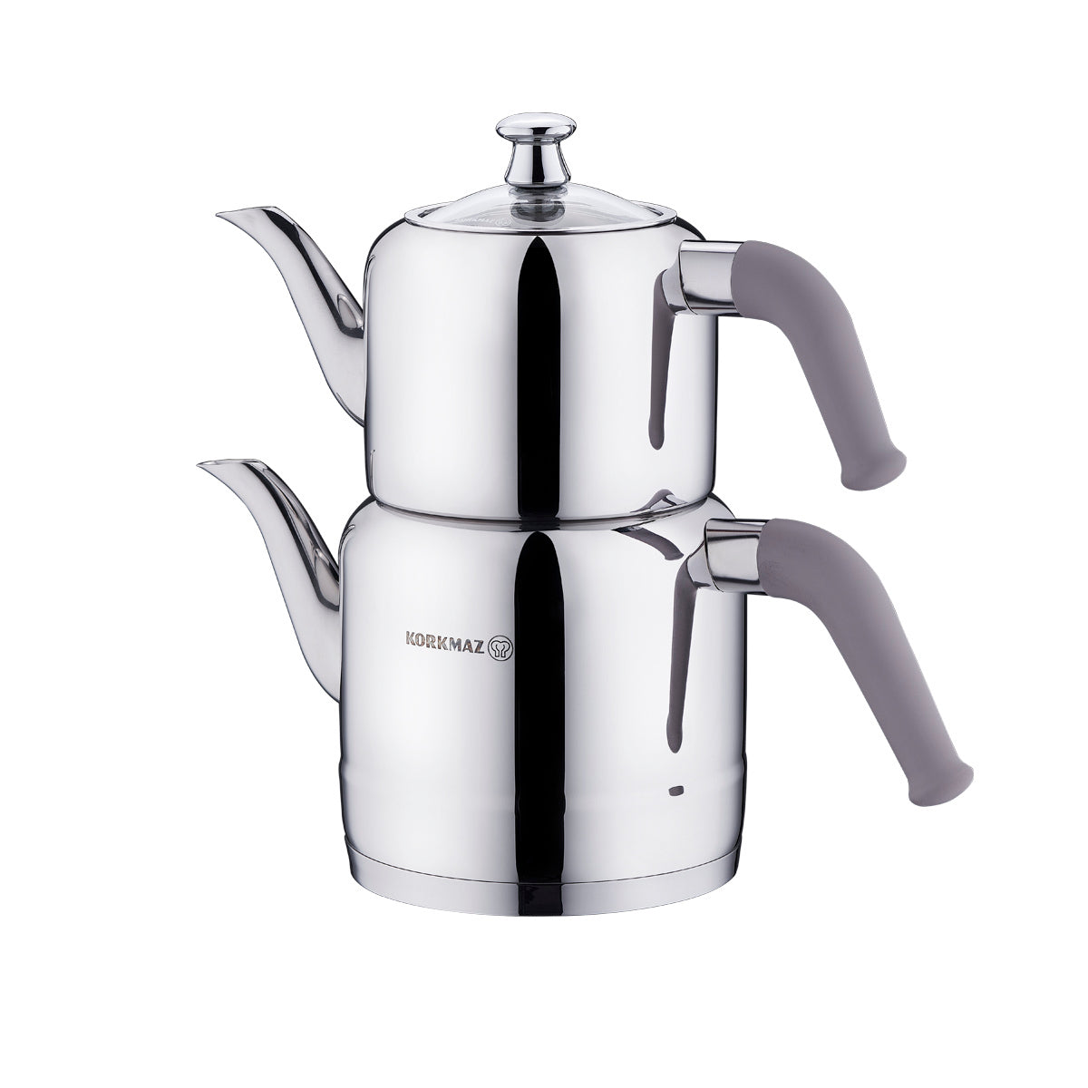 Double Turkish Teapot Set — Korkmaz Riva, 4 Color Options
