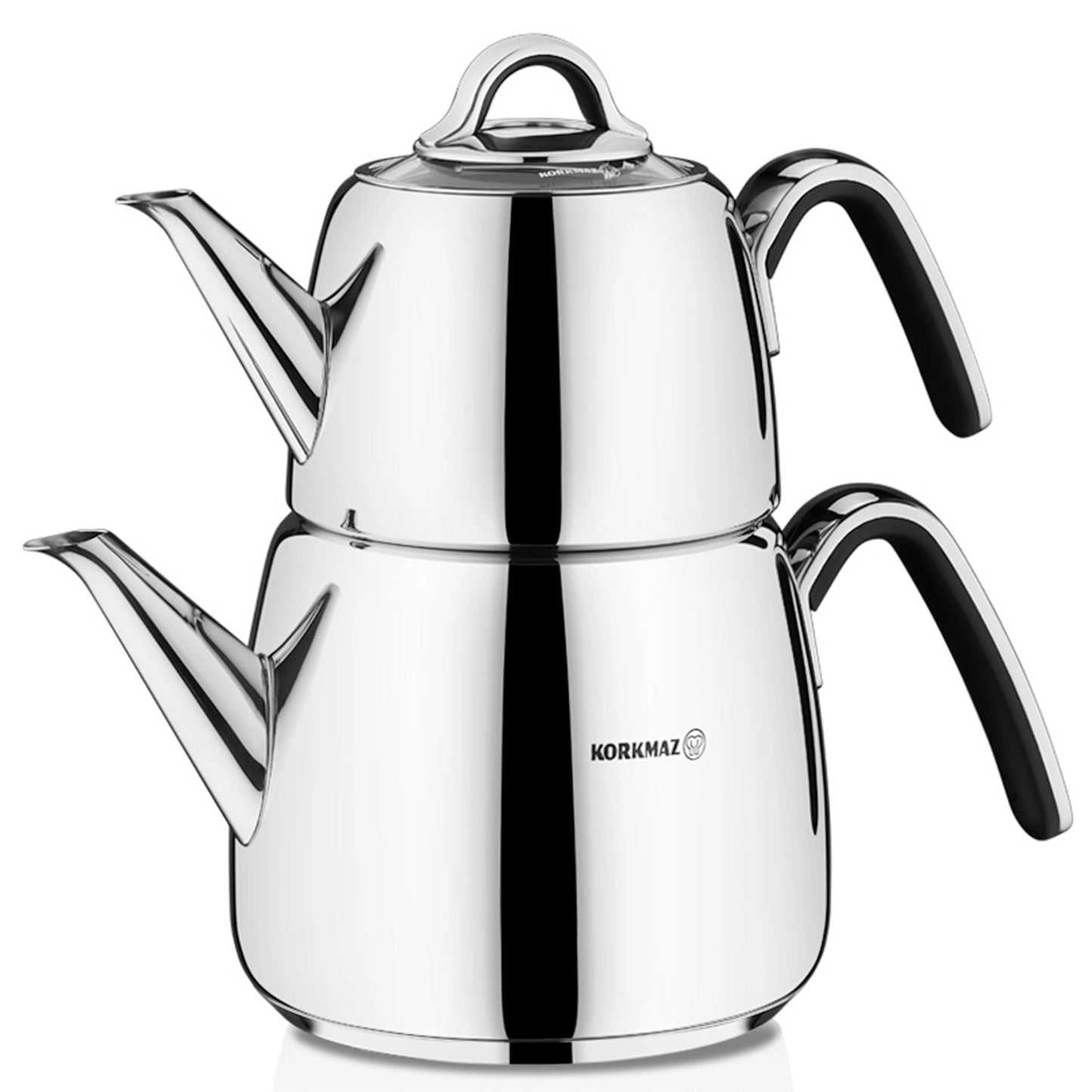 Induction Turkish Teapot Set with Self Strainer — Korkmaz Vertex