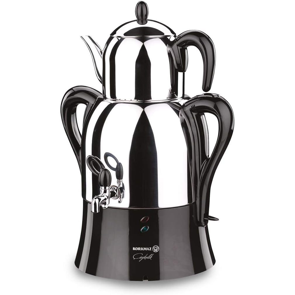 Electric Samovar Stainless Steel 4.1 L — Korkmaz Caykolik