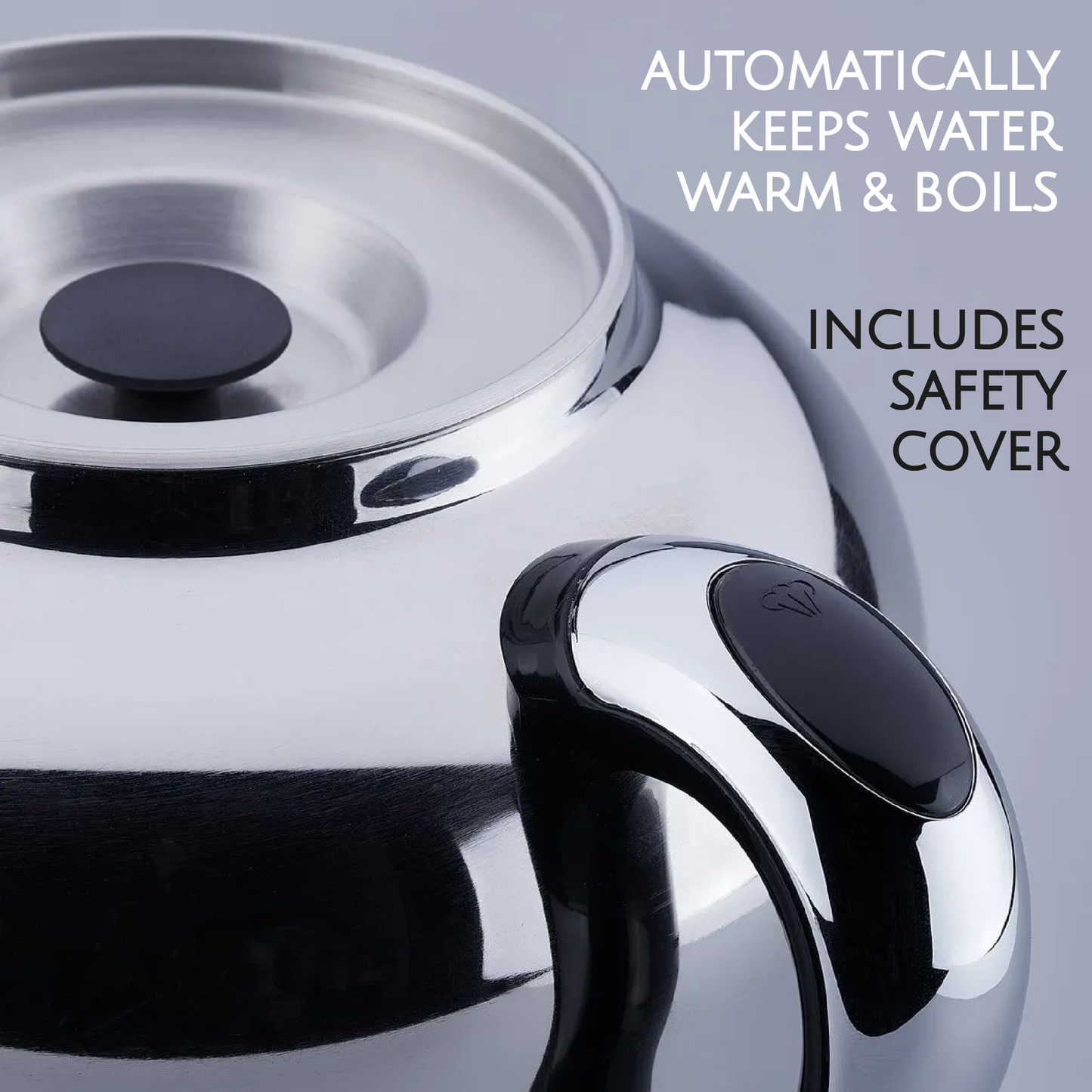 Electric Samovar Stainless Steel 4.3 L — Korkmaz Caykolik