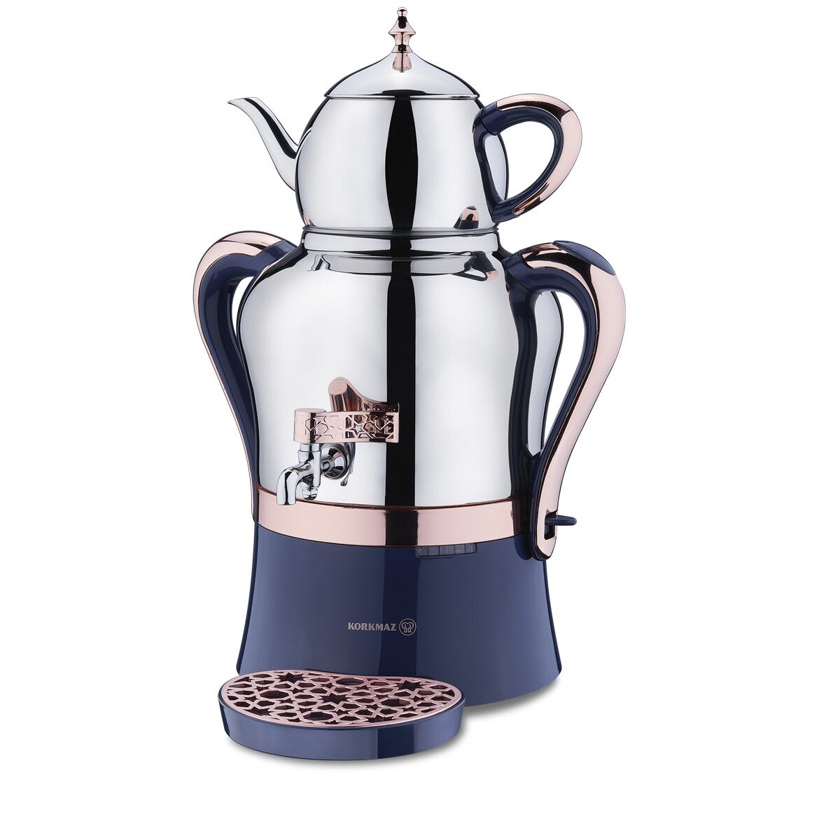 Electric Samovar Stainless Steel 4.8 L Premium — Korkmaz Hanedan