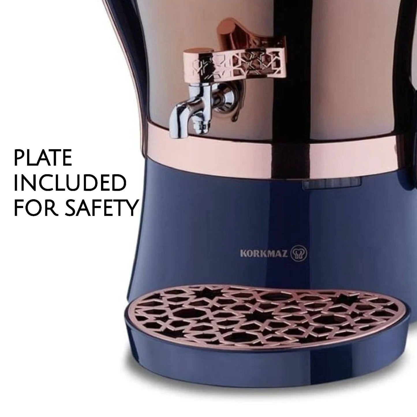 Electric Samovar Stainless Steel 4.8 L Premium — Korkmaz Hanedan