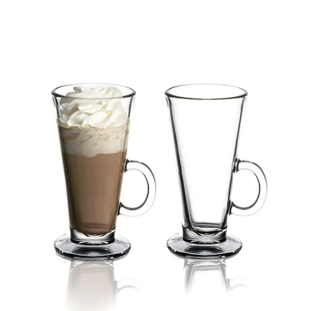Glass Coffee Mug 9 Oz — Pasabahce Colombian, 2 Piece