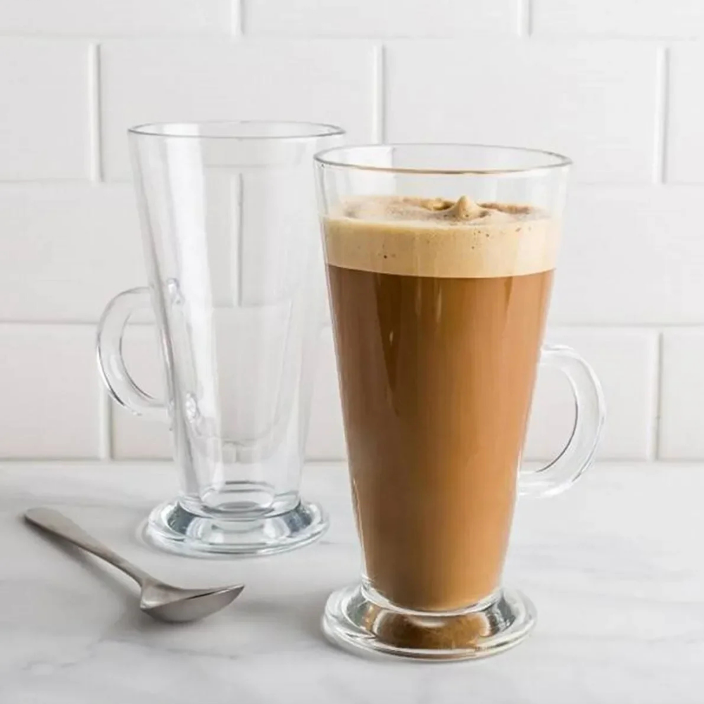 Glass Coffee Mug 9 Oz — Pasabahce Colombian, 2 Piece