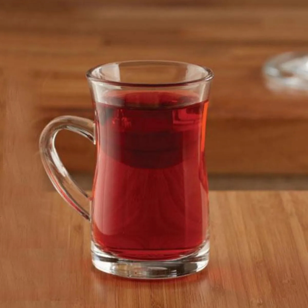 Tea Glass with Handle 3 Piece — Pasabahce Mila, 5 Oz
