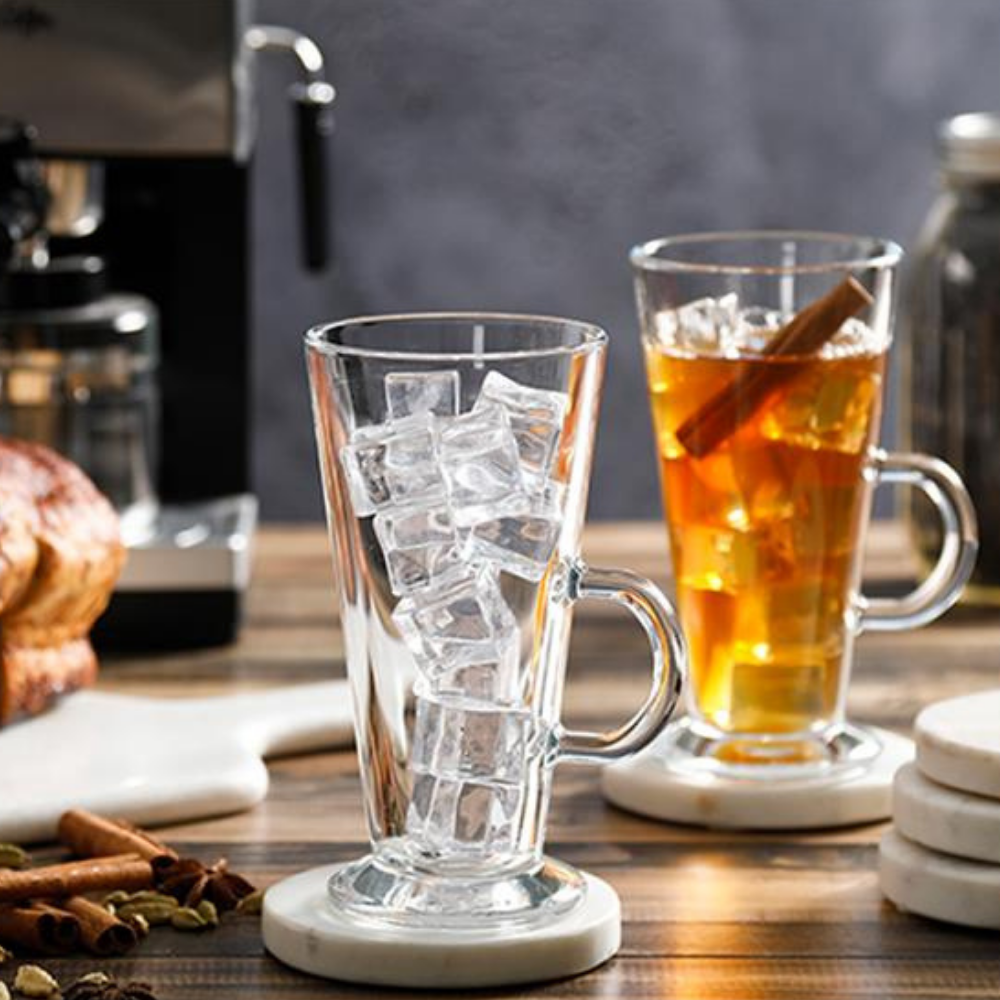Glass Coffee Mug 9 Oz — Pasabahce Colombian, 2 Piece