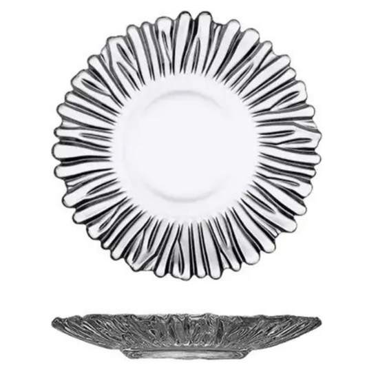 Turkish Tea Saucer Set 6 Piece — Pasabahce Aurora, 5 Inch