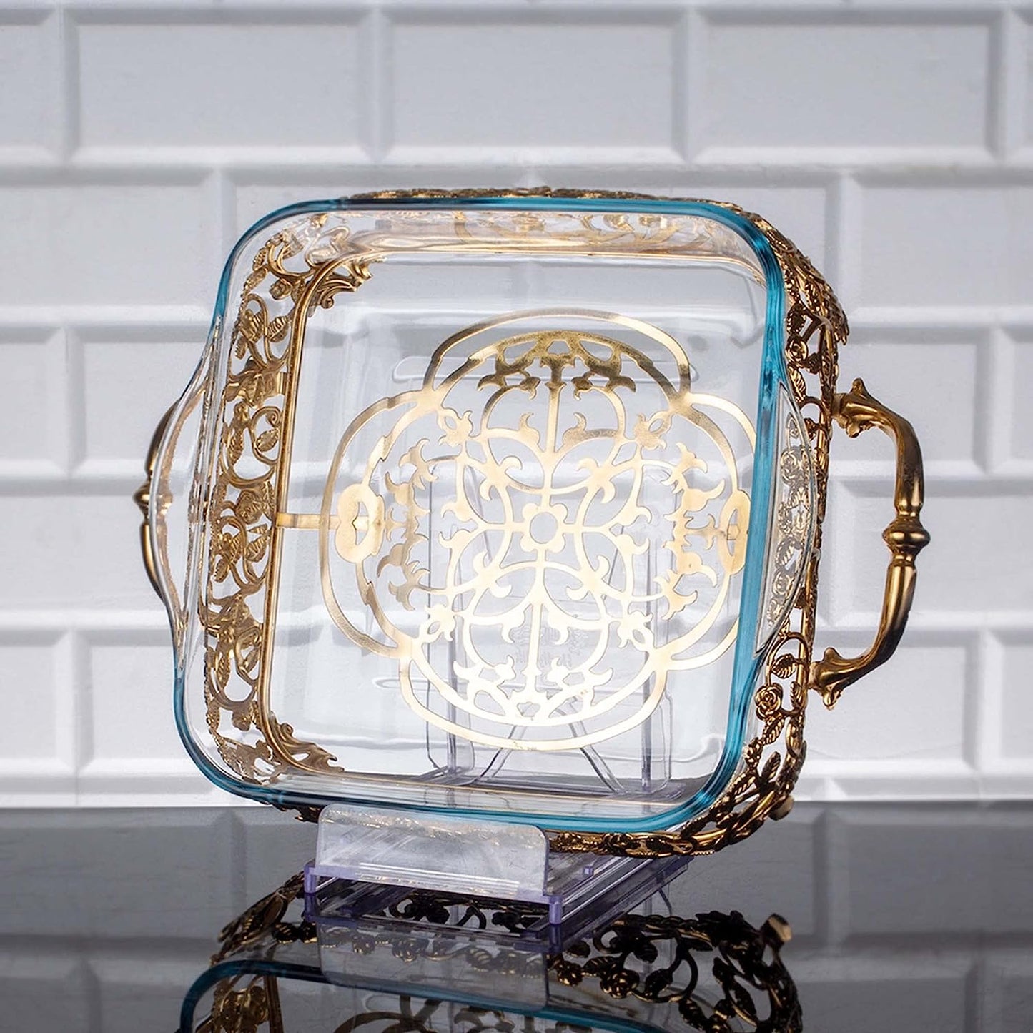 Handmade Casserole Dish with Decorative Serving Holder