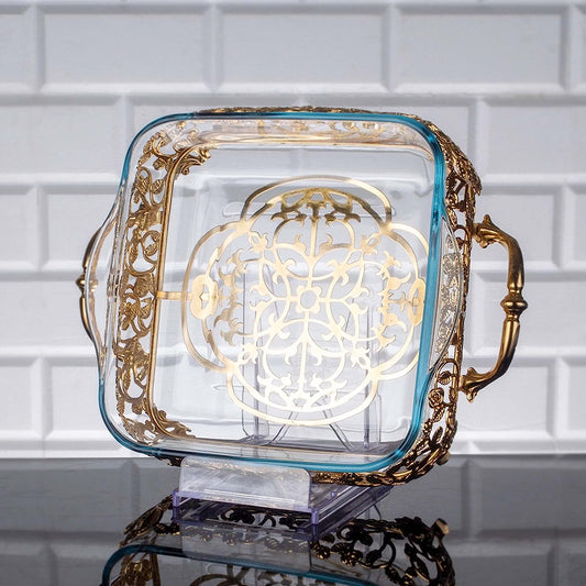 Handmade Casserole Dish with Decorative Serving Holder