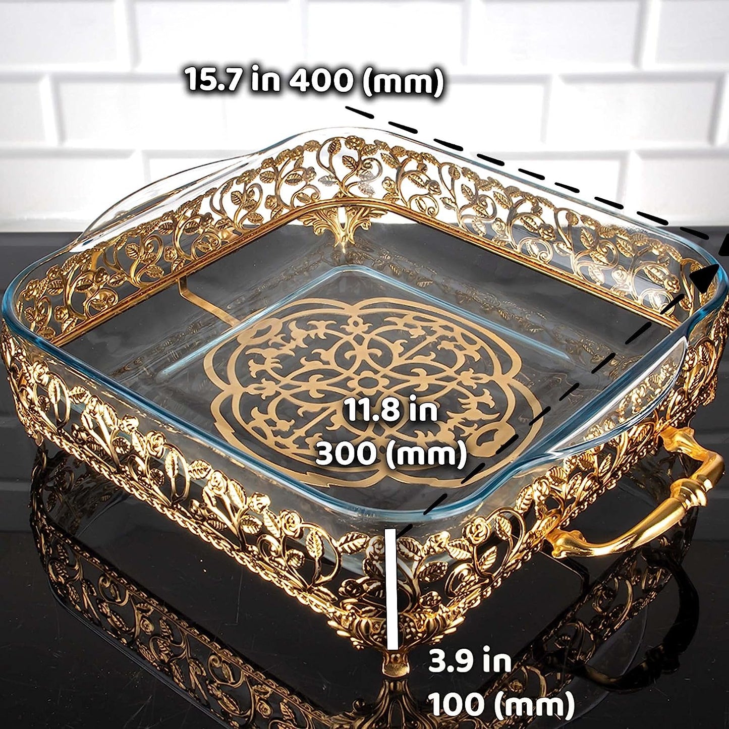 Handmade Casserole Dish with Decorative Serving Holder