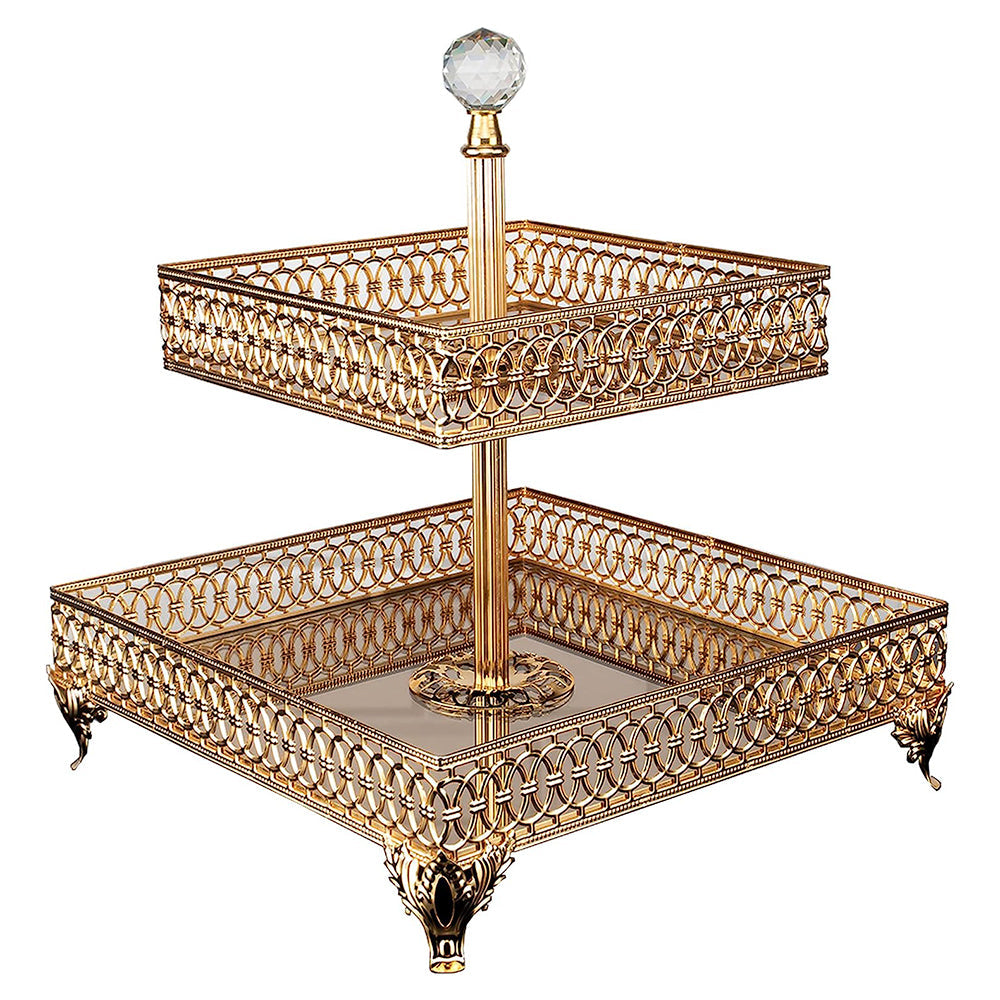 Handmade Square Perfume Holder Tray — Gold or Silver