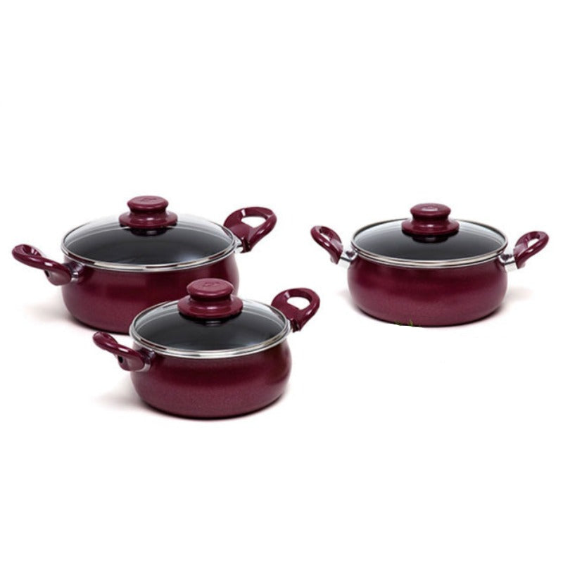 Granite Pot Set 6 Piece — Cem Diamond Nonstick