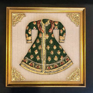 Gold Ottoman Caftan Square Frame Ornament with Stones — Gift