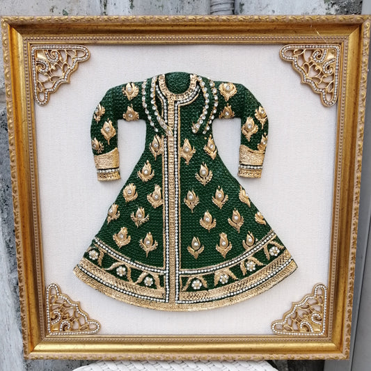 Gold Ottoman Caftan Square Frame Ornament with Stones — Gift