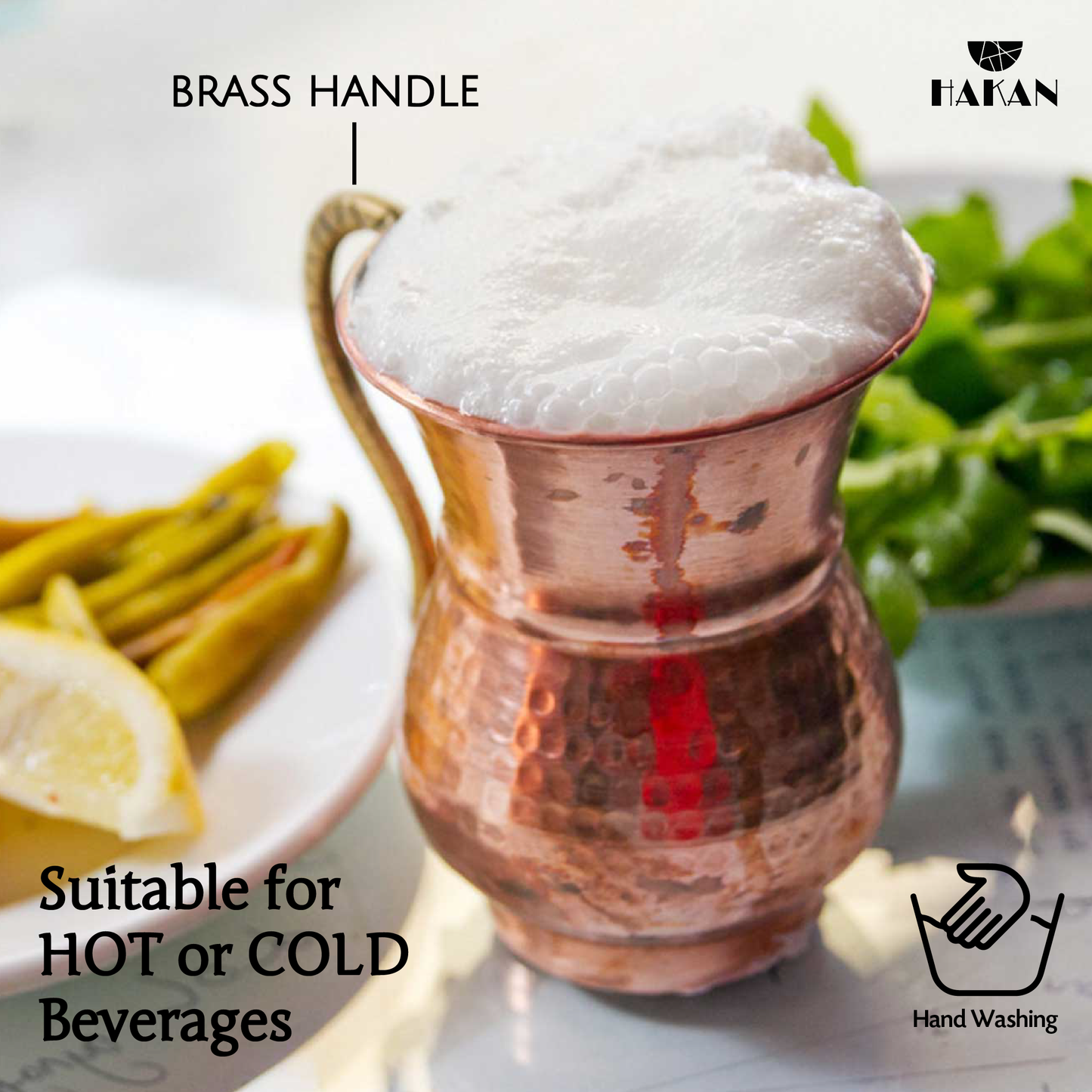 Copper Mug Set Hammered Turkish — 8.4 Oz