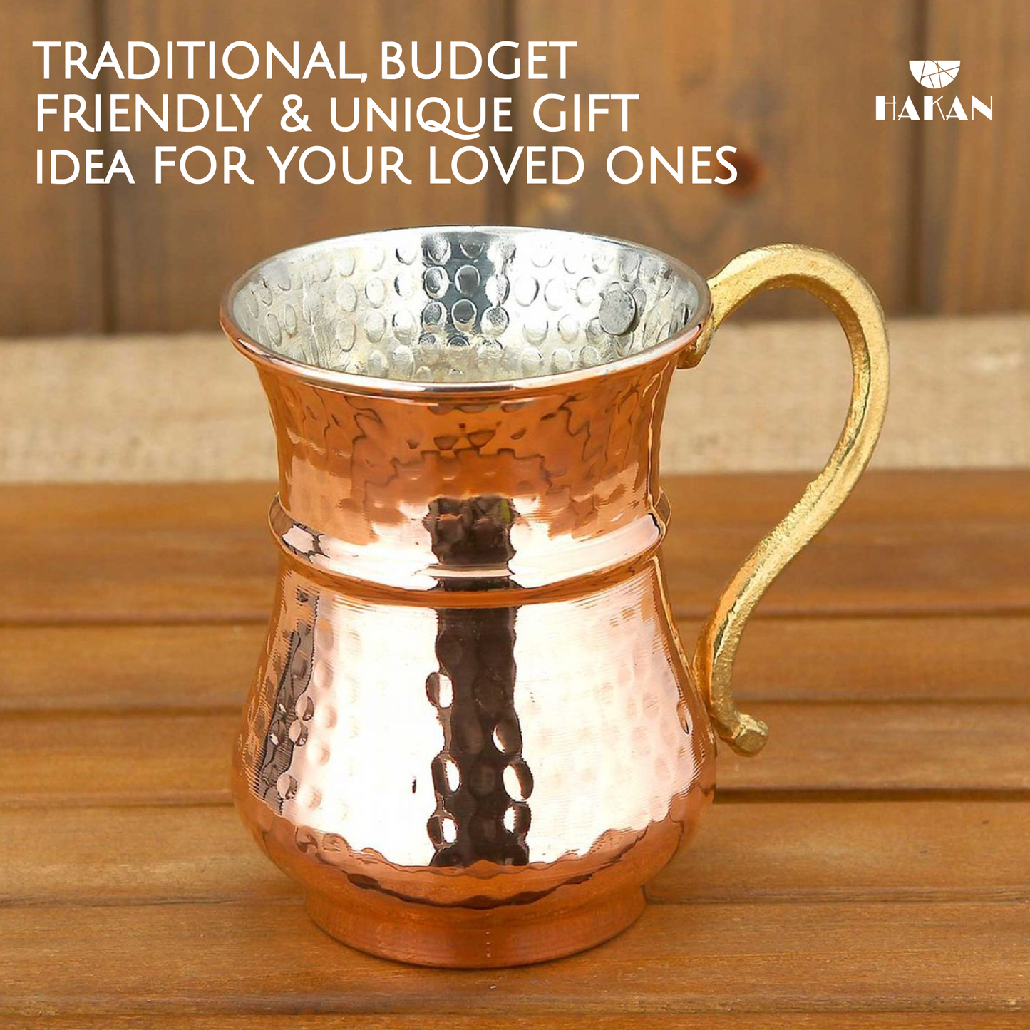 Copper Mug Set Hammered Turkish — 8.4 Oz