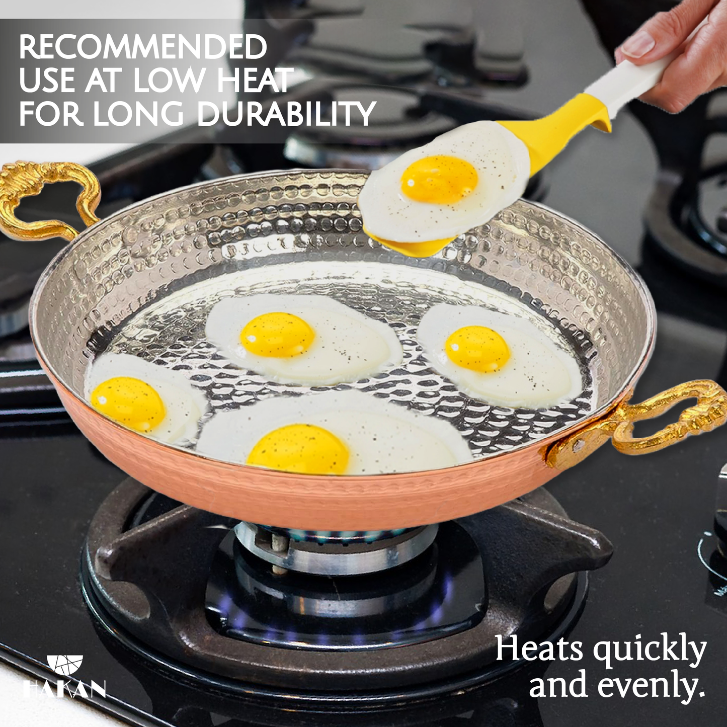 Handmade Copper Egg Pan — 7 Sizes, 5.5 to 10.6 Inch