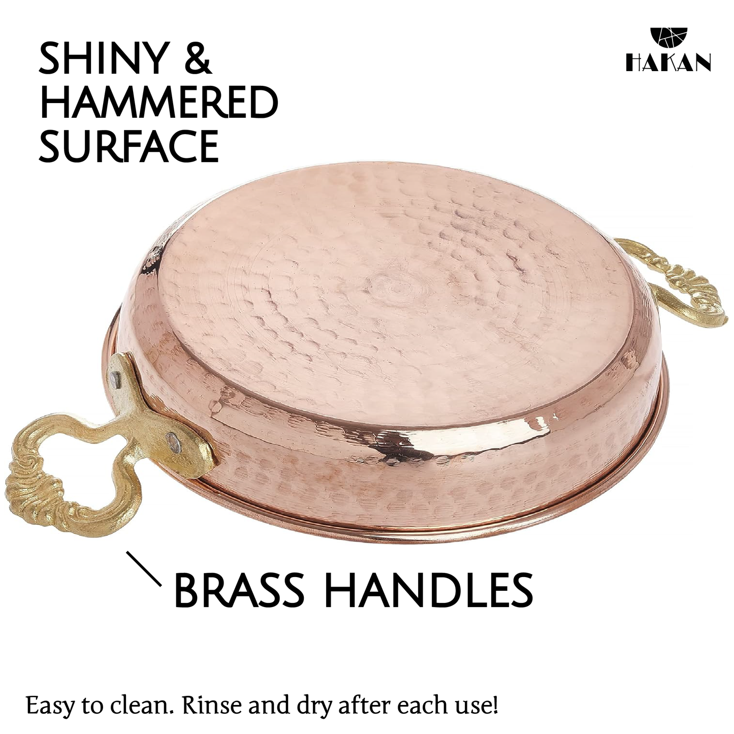 Handmade Copper Egg Pan — 7 Sizes, 5.5 to 10.6 Inch