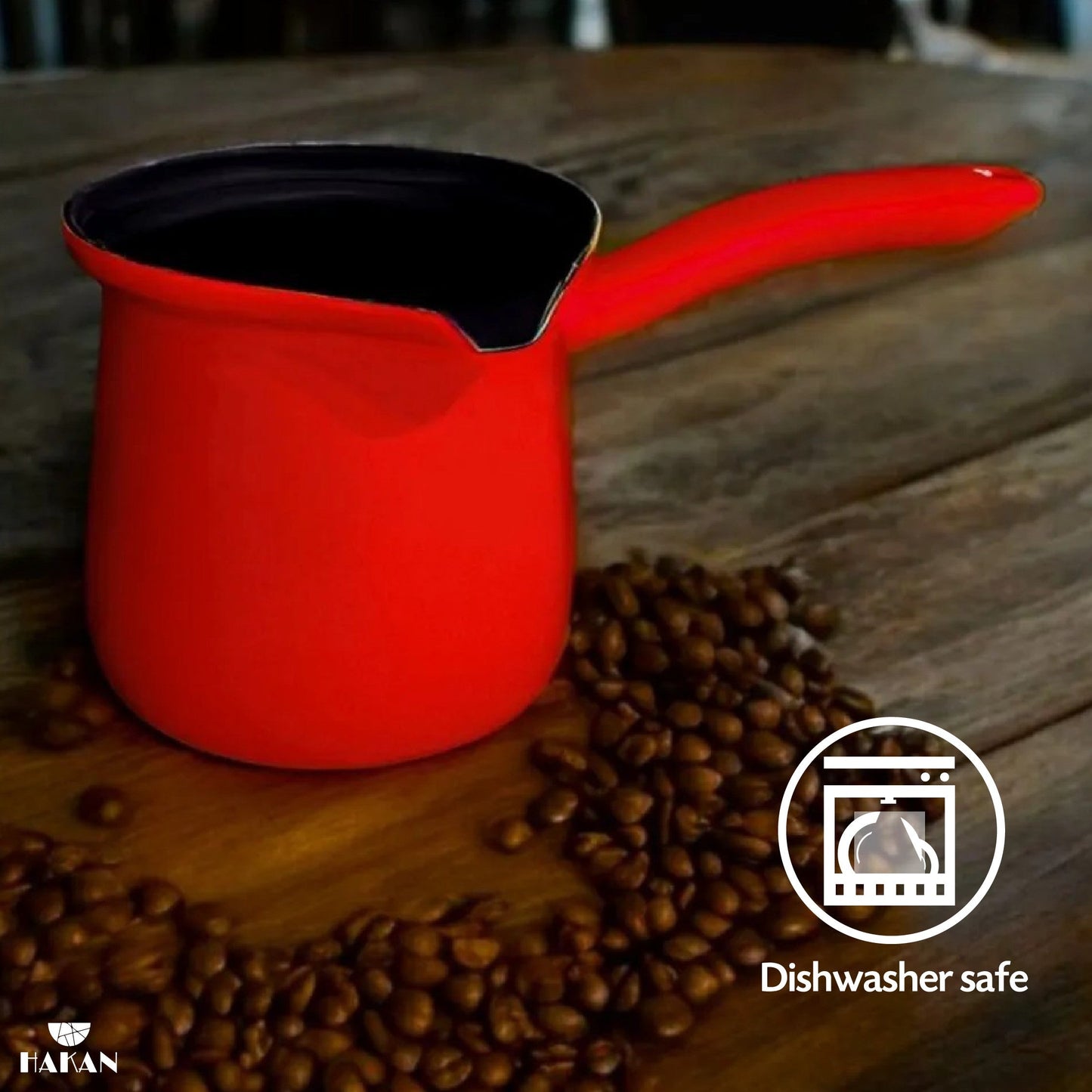 Enamel Turkish Coffee Pot for Stovetop — 6 or 10 Servings