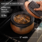 Efes Twice-Baked Unglazed Clay Cooking Pot with Lid