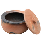 Terracotta pot with lid on a white background, featuring the Rootsware brand.