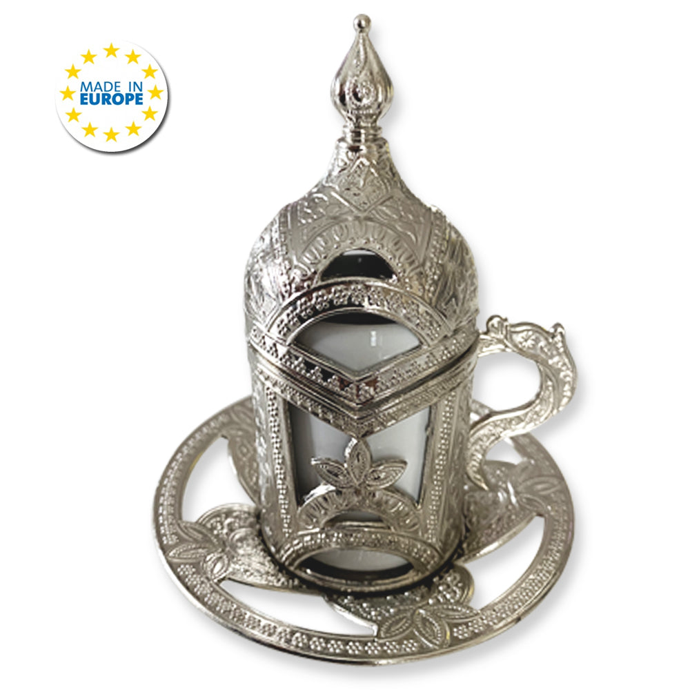 Fancy Turkish Coffee Cup Set 6 Piece — Elegance, 1.69 Oz