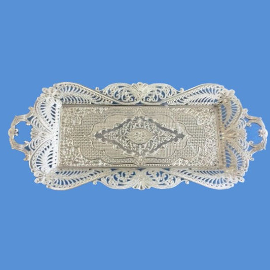 Decorative Rectangular Serving Tray — 15.75 x 7.6 Inch
