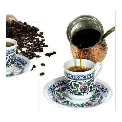 Gural Turkish Coffee Cup Set for 6 — Premium Porcelain