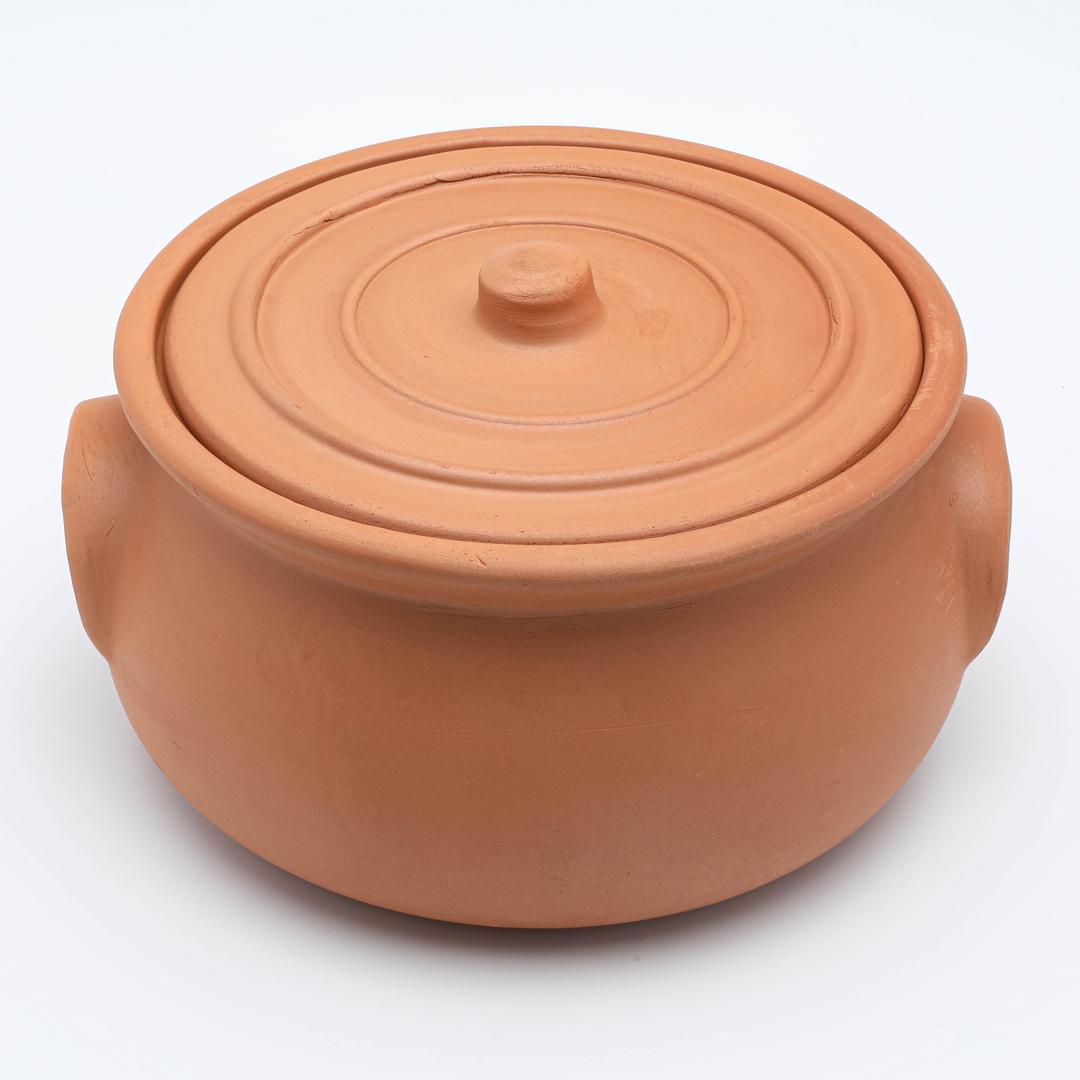 Unglazed Terracotta Cooking Pot with Lid — Suphan, 3 Sizes